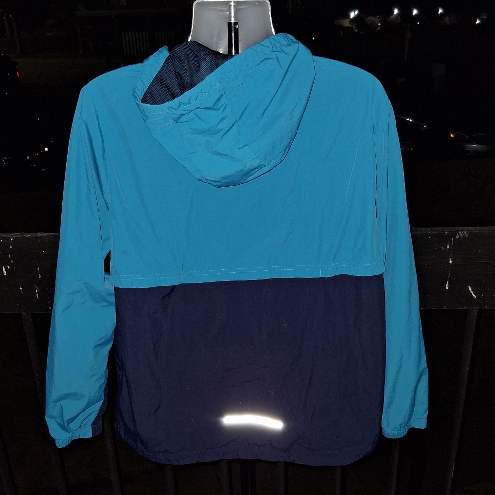 ASICS Quarter Zip  Color Block Windbreaker Pullover Jacket Size Large - Picture 3 of 4